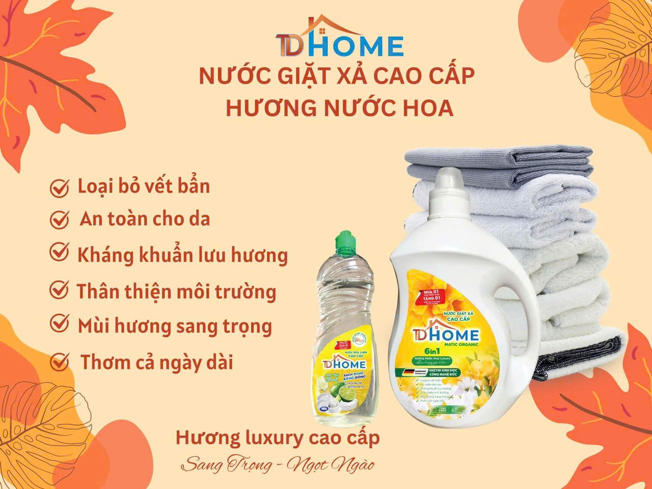 Nước giặt xả cao cấp DHOME