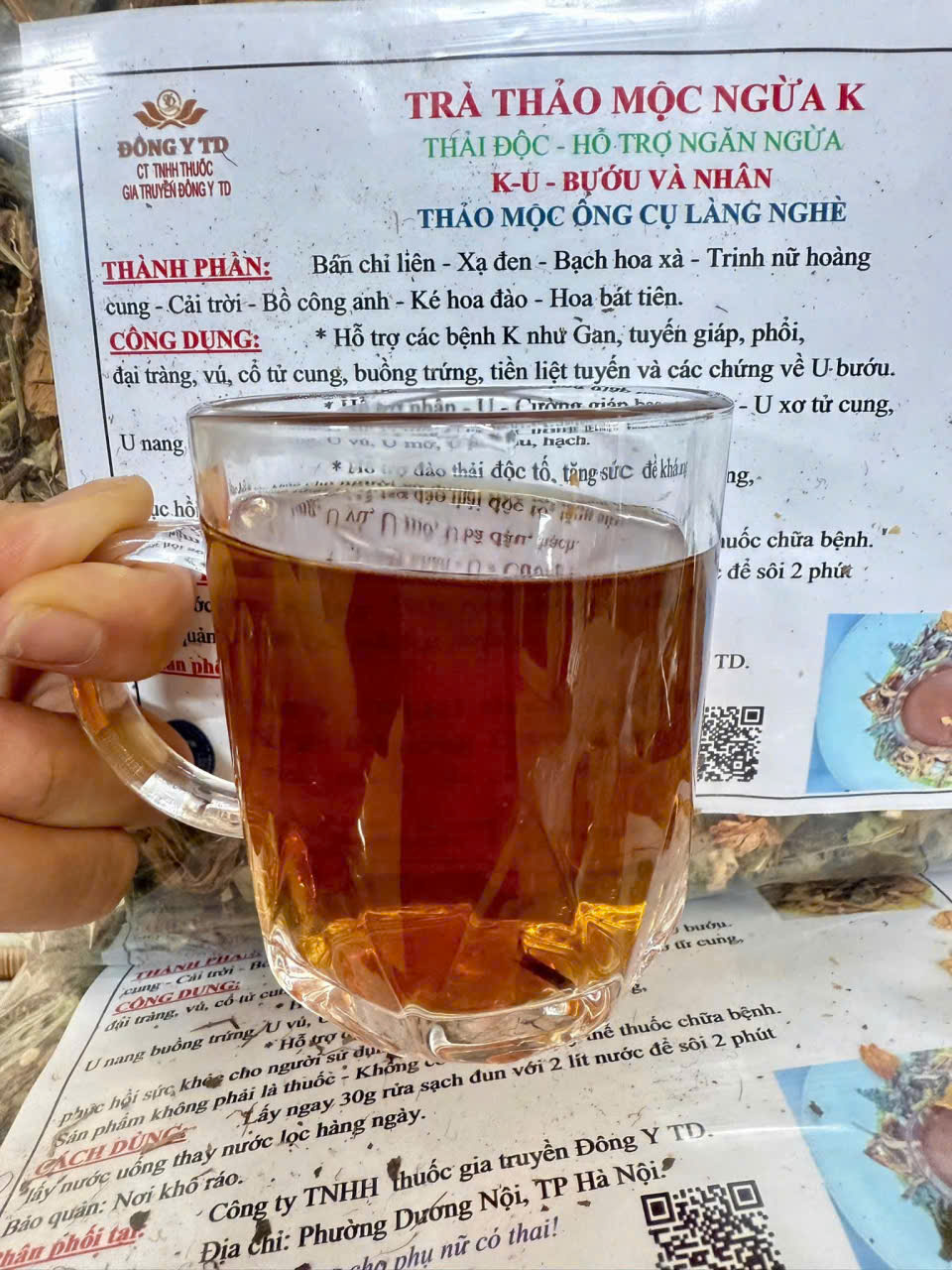 Trà thảo mộc ngừa K Ông cụ Làng Nghè